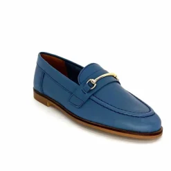 Féminin|Mocassins<Ivoire0209b Mocassins Ivoire 12646 Cuir Jeans Bleu