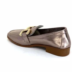 Masculin|Mocassins<382-ivoire Mocassins Ivoire 30303 Cuir Métal Bronze