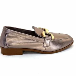 Masculin|Mocassins<382-ivoire Mocassins Ivoire 30303 Cuir Métal Bronze