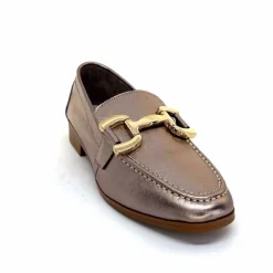 Masculin|Mocassins<382-ivoire Mocassins Ivoire 30303 Cuir Métal Bronze