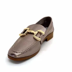 Masculin|Mocassins<382-ivoire Mocassins Ivoire 30303 Cuir Métal Bronze