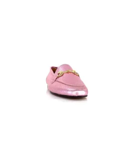 Masculin|Bijoux<Ivoire0209b Mocassins Ivoire 12588 Cuir Métal Rose