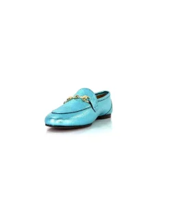 Masculin|Bijoux<Ivoire0209b Mocassins Ivoire 12588 Cuir Métal Azul Bleu
