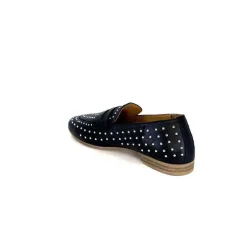 Masculin|Mocassins<Ivoire0401a Mocassins Ivoire 500.1000 Cuir Noir