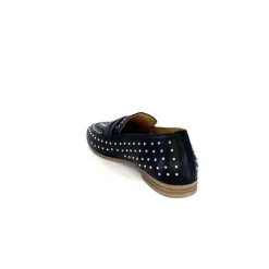Masculin|Mocassins<Ivoire0401a Mocassins Ivoire 500.1000 Cuir Noir