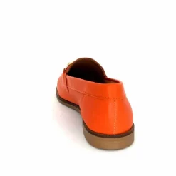 Féminin|Mocassins<Ivoire0209b Mocassins Ivoire 12646 Cuir Orange