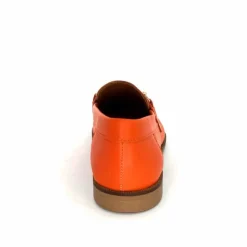 Féminin|Mocassins<Ivoire0209b Mocassins Ivoire 12646 Cuir Orange