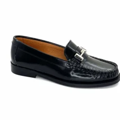 Elégant|Basic<Ivoire0209b Mocassins Ivoire 13374 Cuir Polido Noir