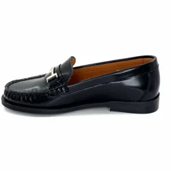 Elégant|Basic<Ivoire0209b Mocassins Ivoire 13374 Cuir Polido Noir