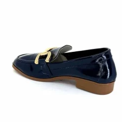 Masculin|Mocassins<382-ivoire Mocassins Ivoire 30303 Cuir Vernis Bleu Marine