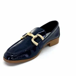 Masculin|Mocassins<382-ivoire Mocassins Ivoire 30303 Cuir Vernis Bleu Marine