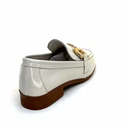 Masculin|Mocassins<382-ivoire Mocassins Ivoire 30303 Cuir Vernis Crème