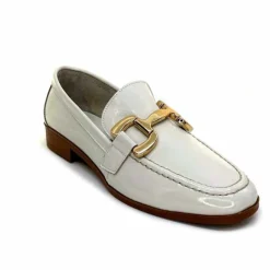 Masculin|Mocassins<382-ivoire Mocassins Ivoire 30303 Cuir Vernis Crème