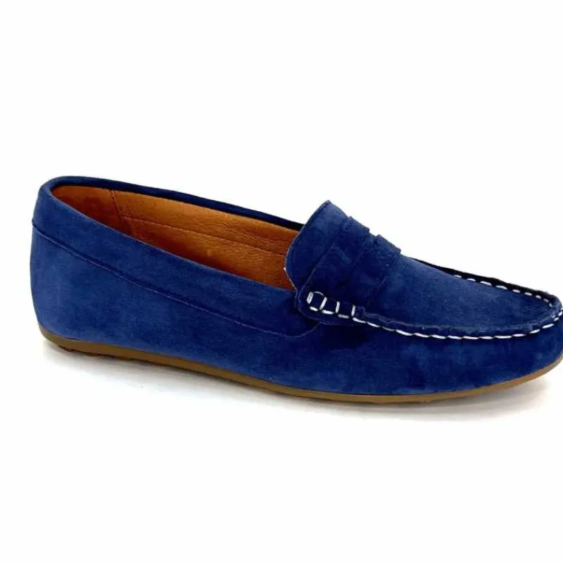Basic|Mocassins<Ivoire0209b Mocassins Ivoire 11163 Daim Bleu