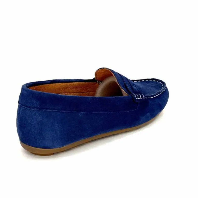 Basic|Mocassins<Ivoire0209b Mocassins Ivoire 11163 Daim Bleu