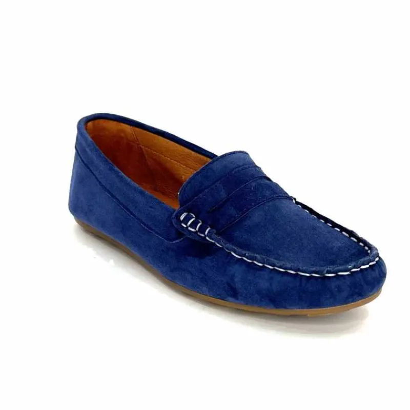 Basic|Mocassins<Ivoire0209b Mocassins Ivoire 11163 Daim Bleu