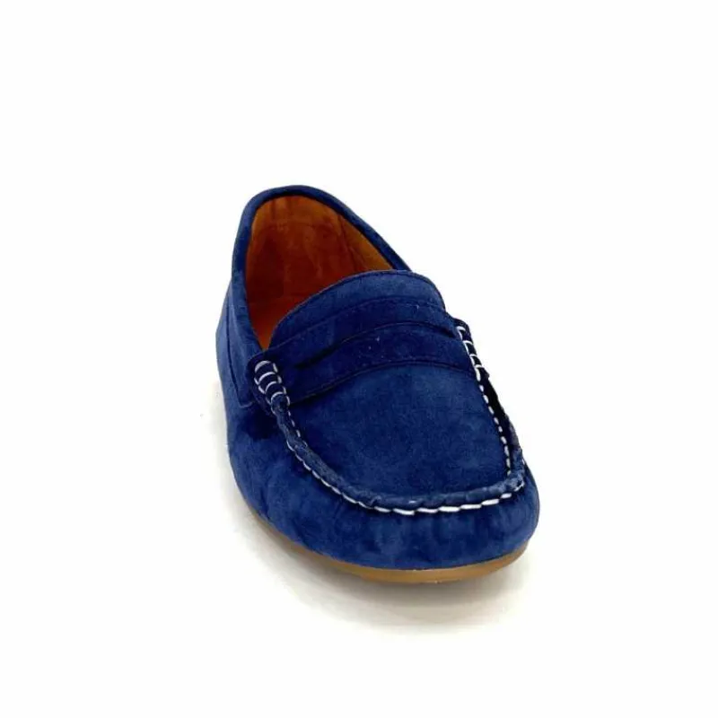 Basic|Mocassins<Ivoire0209b Mocassins Ivoire 11163 Daim Bleu
