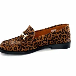 Animalier|Elégant<Ivoire0209b Mocassins Ivoire 13374 Daim Léo Léopard