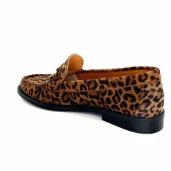 Animalier|Elégant<Ivoire0209b Mocassins Ivoire 13374 Daim Léo Léopard