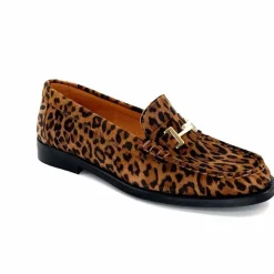 Animalier|Elégant<Ivoire0209b Mocassins Ivoire 13374 Daim Léo Léopard