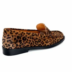 Animalier|Elégant<Ivoire0209b Mocassins Ivoire 13374 Daim Léo Léopard