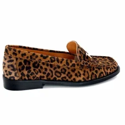 Animalier|Elégant<Ivoire0209b Mocassins Ivoire 13374 Daim Léo Léopard