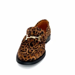 Animalier|Elégant<Ivoire0209b Mocassins Ivoire 13374 Daim Léo Léopard