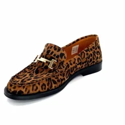 Animalier|Elégant<Ivoire0209b Mocassins Ivoire 13374 Daim Léo Léopard