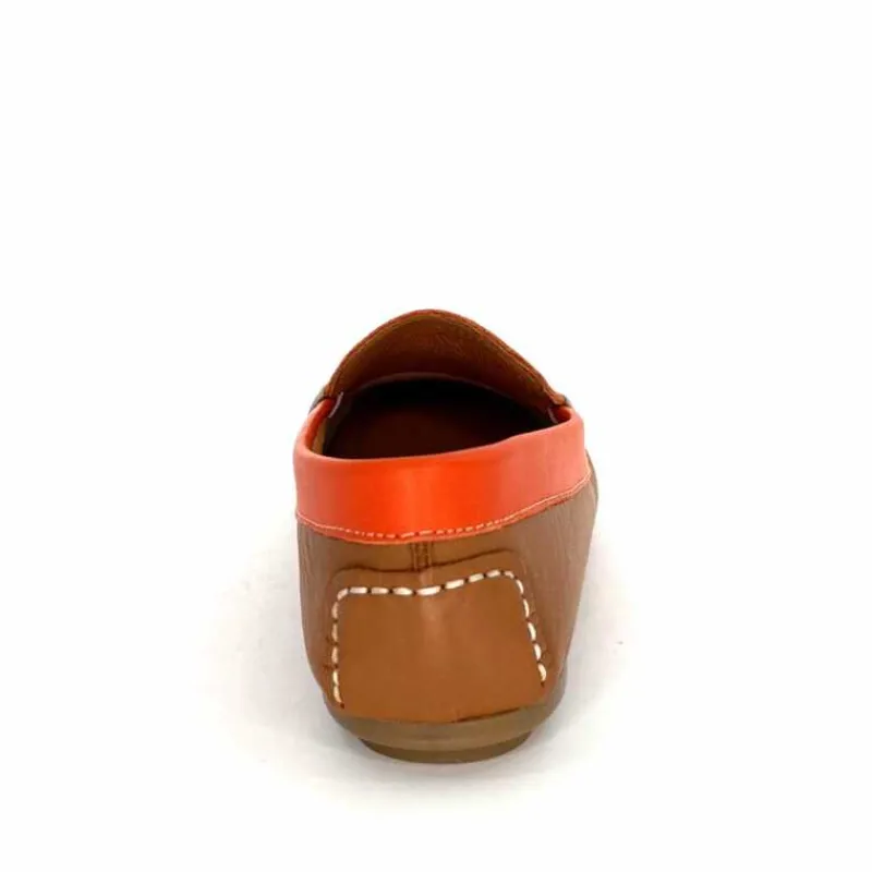 Fantaisie|Mocassins<Ivoire0209b Mocassins Ivoire 10322 Sauvage Cuir Marron Beige Orange
