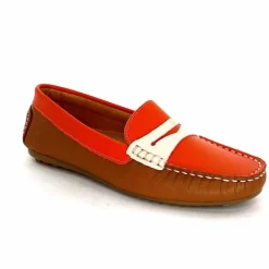Fantaisie|Mocassins<Ivoire0209b Mocassins Ivoire 10322 Sauvage Cuir Marron Beige Orange