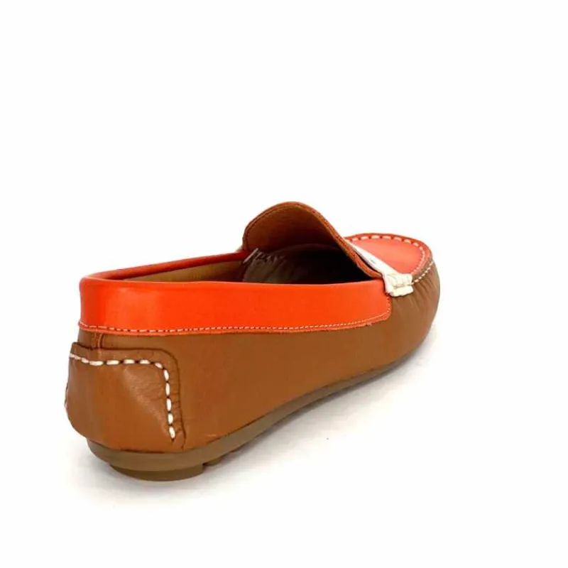 Fantaisie|Mocassins<Ivoire0209b Mocassins Ivoire 10322 Sauvage Cuir Marron Beige Orange