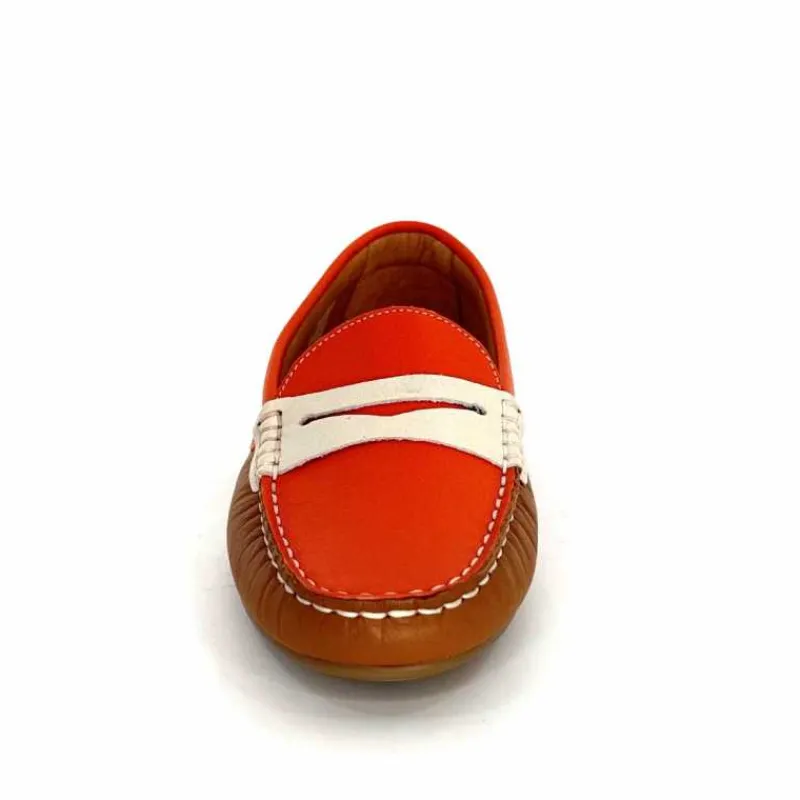 Fantaisie|Mocassins<Ivoire0209b Mocassins Ivoire 10322 Sauvage Cuir Marron Beige Orange