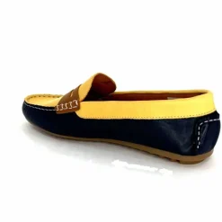 Basic|Mocassins<Ivoire0209b Mocassins Ivoire 10322 Sauvage Cuir Bleu Marine Marron Jaune