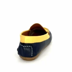 Basic|Mocassins<Ivoire0209b Mocassins Ivoire 10322 Sauvage Cuir Bleu Marine Marron Jaune