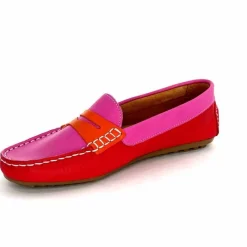 Basic|Mocassins<Ivoire0209b Mocassins Ivoire 10322 Sauvage Cuir Rouge Orange Rose
