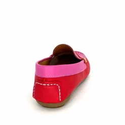 Basic|Mocassins<Ivoire0209b Mocassins Ivoire 10322 Sauvage Cuir Rouge Orange Rose