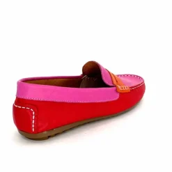 Basic|Mocassins<Ivoire0209b Mocassins Ivoire 10322 Sauvage Cuir Rouge Orange Rose