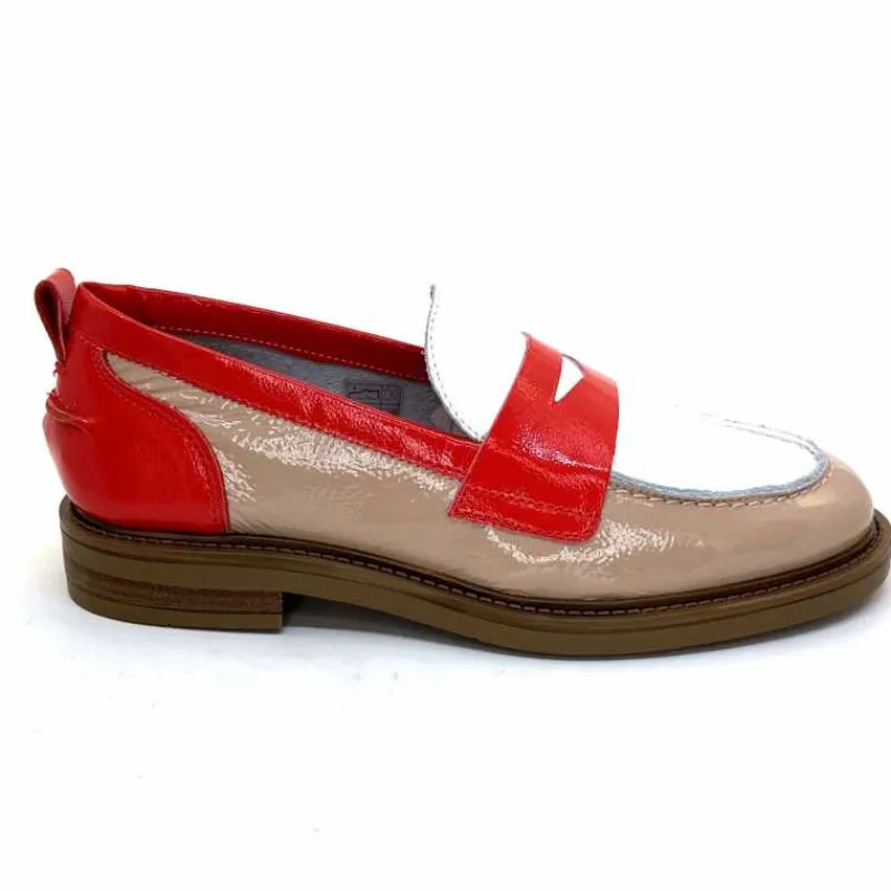 Masculin|Mocassins<Ivoire0104a Mocassins Ivoire A53115 Cuir Vernis Beige Blanc Corail