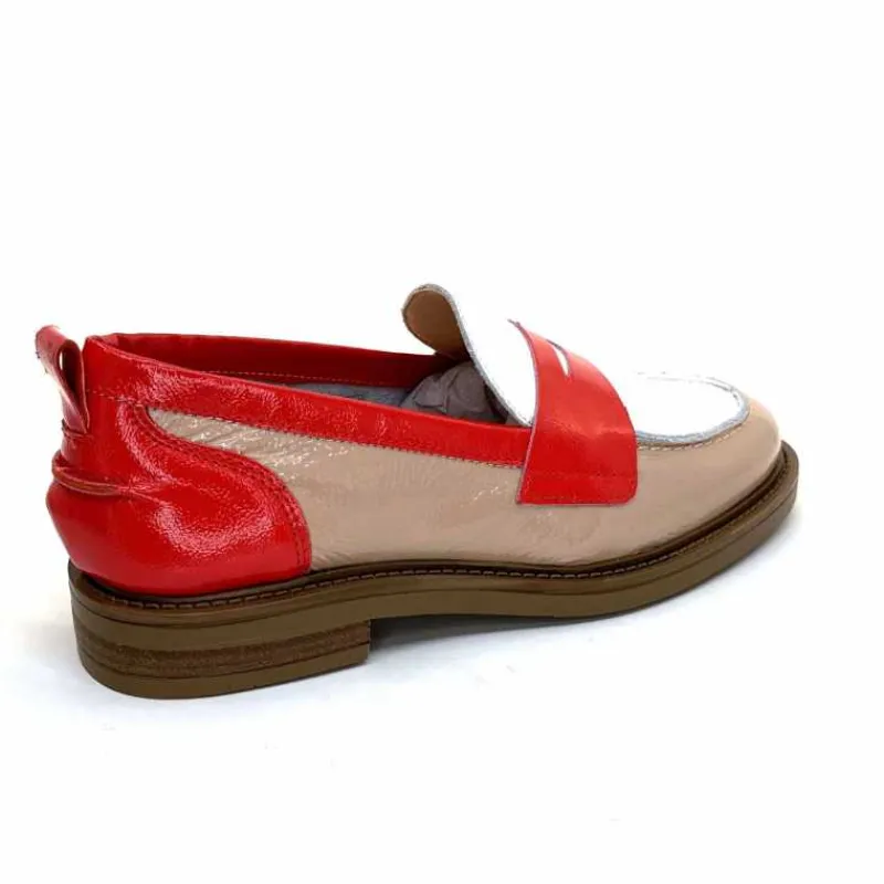 Masculin|Mocassins<Ivoire0104a Mocassins Ivoire A53115 Cuir Vernis Beige Blanc Corail