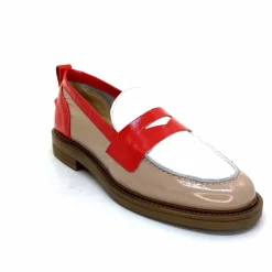 Masculin|Mocassins<Ivoire0104a Mocassins Ivoire A53115 Cuir Vernis Beige Blanc Corail