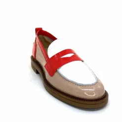 Masculin|Mocassins<Ivoire0104a Mocassins Ivoire A53115 Cuir Vernis Beige Blanc Corail