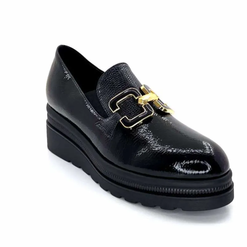 Compensées & Plateformes|Bijoux<Ivoire0130a Mocassins Ivoire 3a5452 Vernis Noir