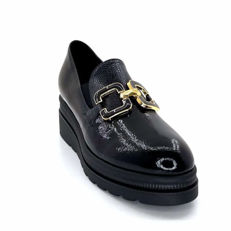 Compensées & Plateformes|Bijoux<Ivoire0130a Mocassins Ivoire 3a5452 Vernis Noir