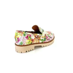Masculin|Mocassins<Ivoire0036a Mocassins Ivoire Cv5608 Cuir Imprimé Multicolore