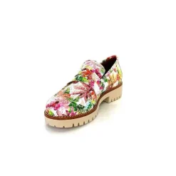 Masculin|Mocassins<Ivoire0036a Mocassins Ivoire Cv5608 Cuir Imprimé Multicolore