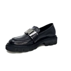 Masculin|Bijoux<Ivoire0347b Mocassins Ivoire K187 Cuir Noir