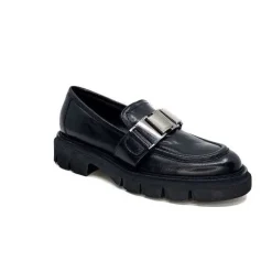 Masculin|Bijoux<Ivoire0347b Mocassins Ivoire K187 Cuir Noir