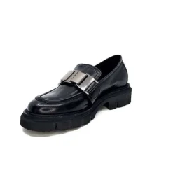 Masculin|Bijoux<Ivoire0347b Mocassins Ivoire K187 Cuir Noir