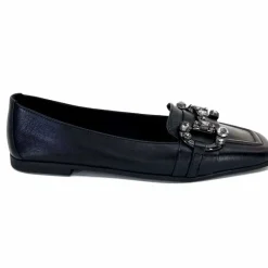 Bijoux|Basic<398-ivoire Mocassins Ivoire 1m23035 Cuir Noir