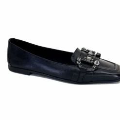 Bijoux|Basic<398-ivoire Mocassins Ivoire 1m23035 Cuir Noir